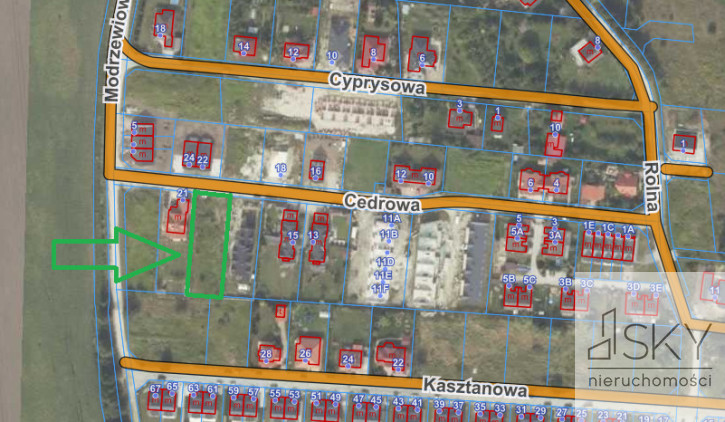 Działka Sprzedaż Dobrzykowice Cedrowa 5